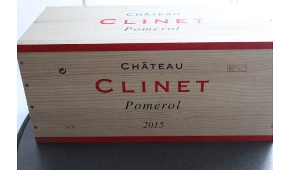 kist inh 1 fles à 3l wijn, Chateau Clinet, Pomerol, 2015